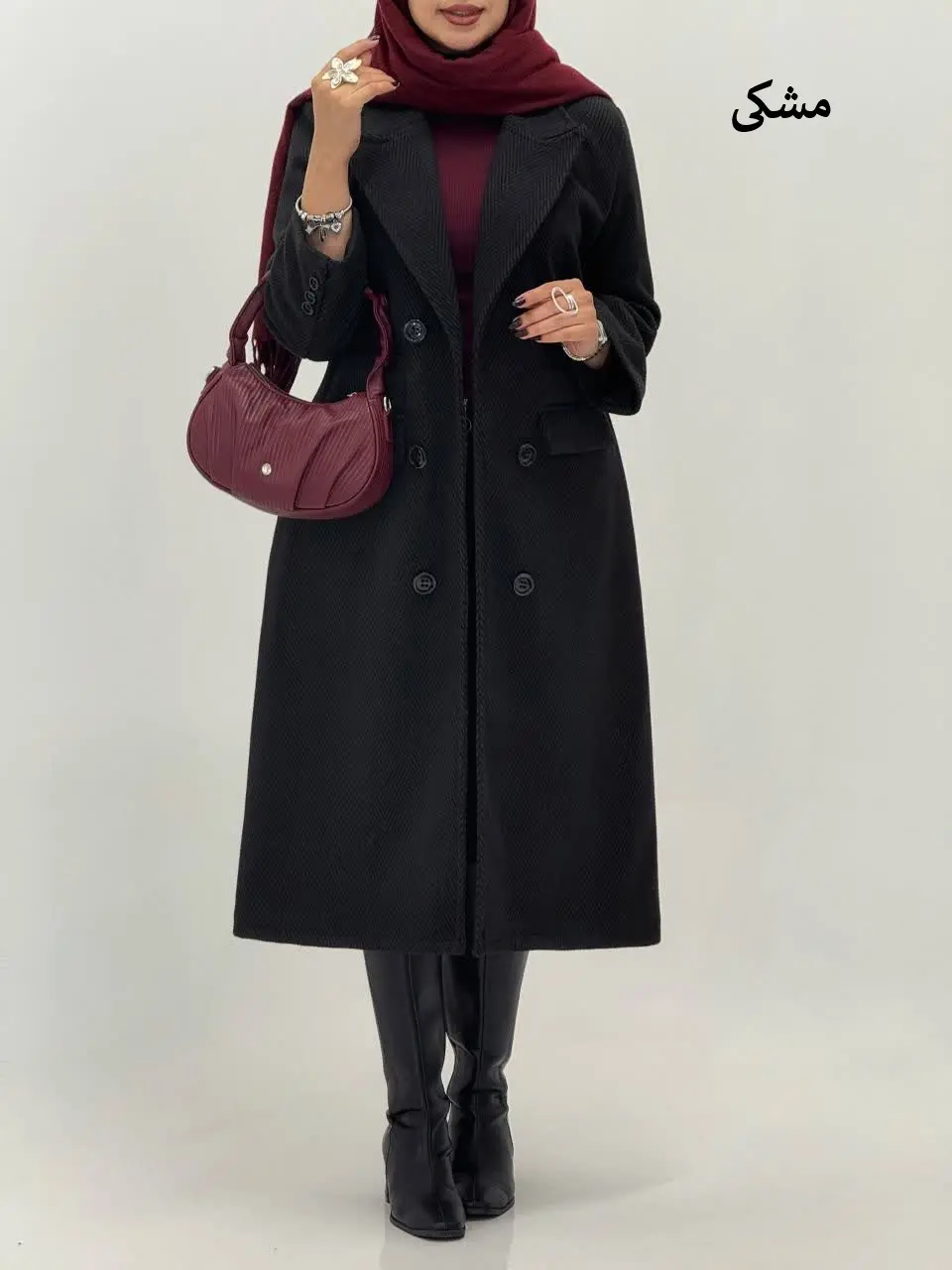 3646-پالتو مزونی گلشیفته ( ایراددار )